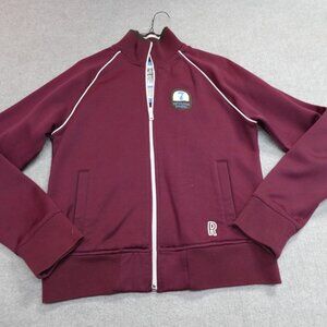Vintage Ruehl Jacket XL Red Burgundy Full Zip 1st Floor Studio Track Warm Up